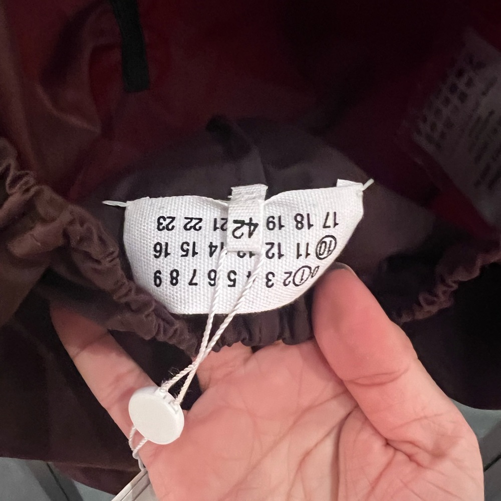 Maison Margiela Burgundy Waxed One Piece Strapless Bodysuit - Picture 13 of 14
